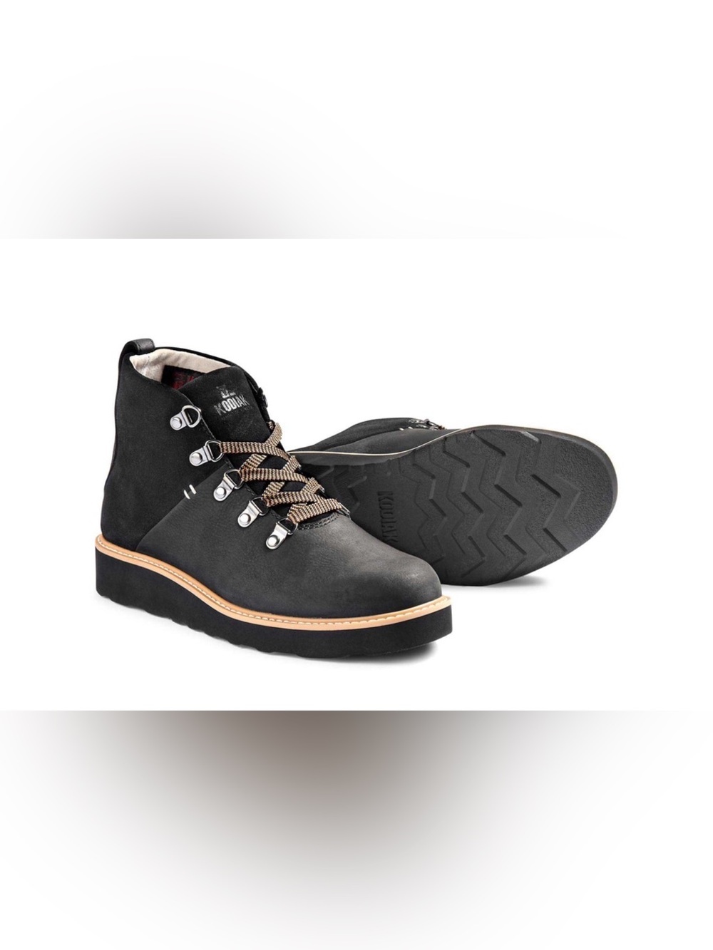 Kodiak Sauveur Alpine Wedge Waterproof Leather Suede Boots Black Women’s 7.5 BNI